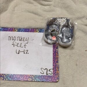 Monkey Feet Baby Sneakers in Navy and White. Protect and Serve Blue Line Shoes